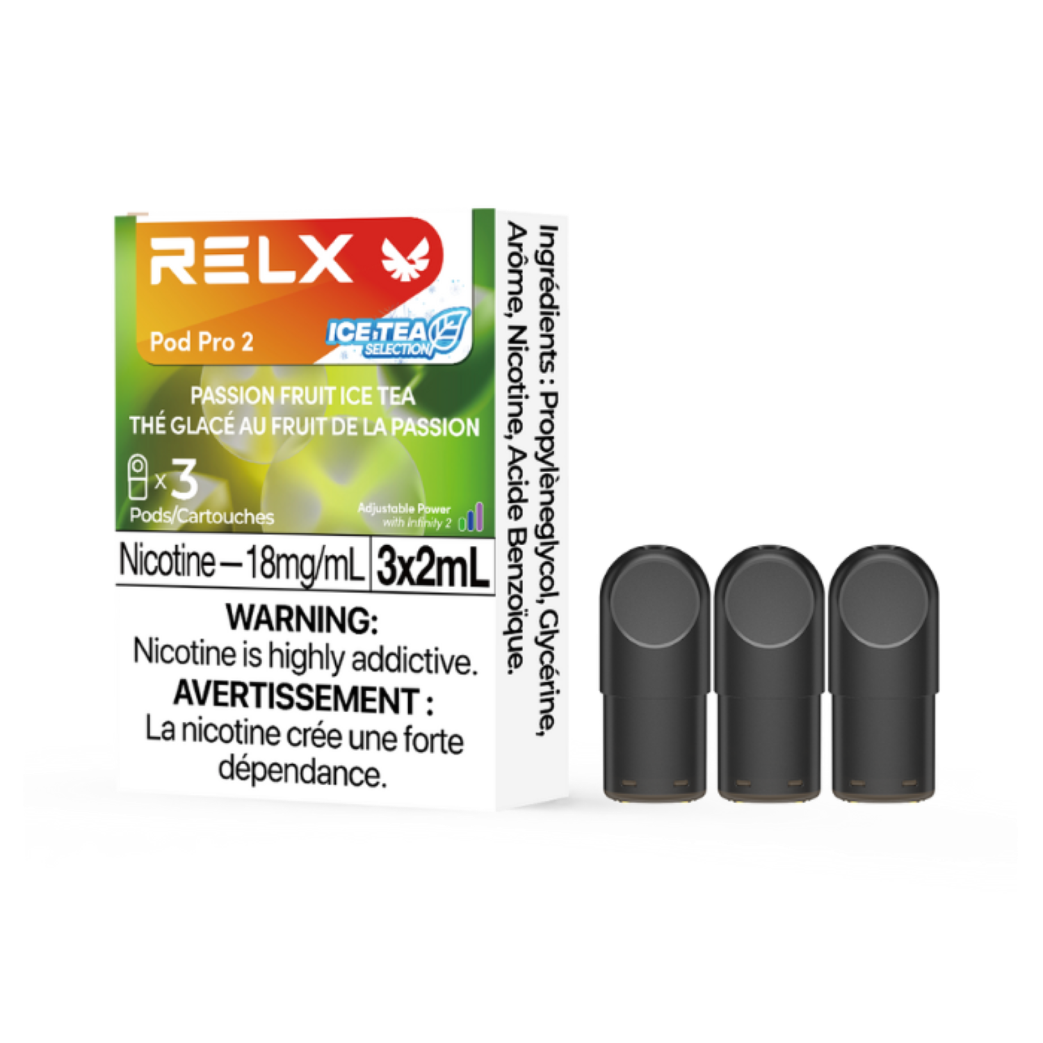 relx pod pro iced black tea Passion Fruit Ice Njoy Ace Pods Amazon Style_MTL Vape Kit Select Flavor ::Rocket Popsicle