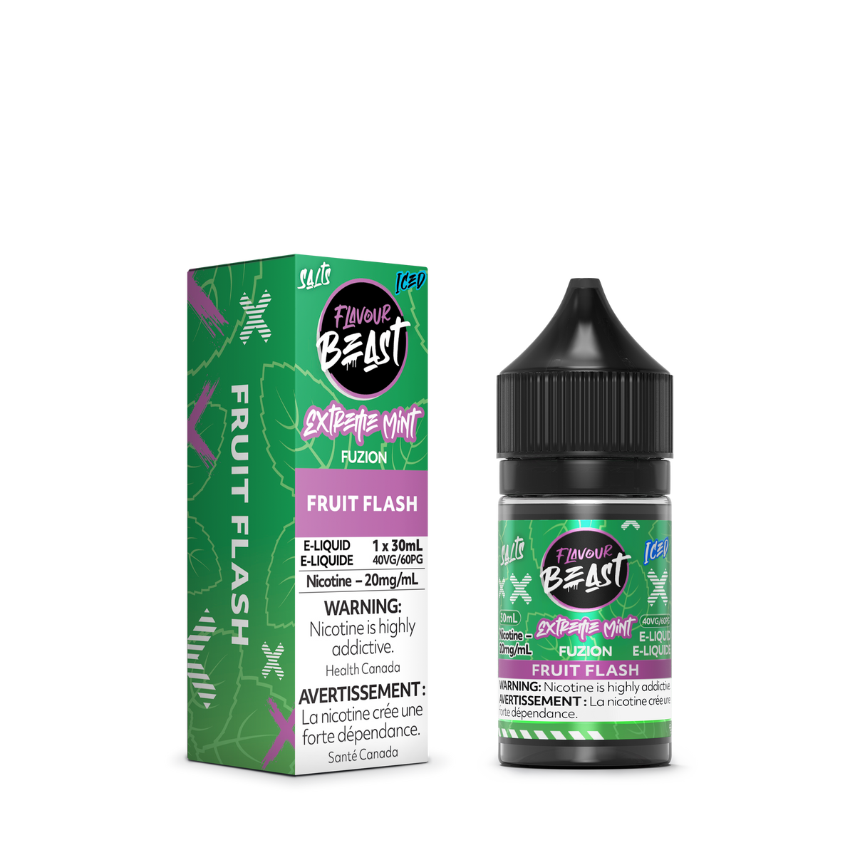flavour beast extreme mint fuzion fruit flash iced e-liquid 1