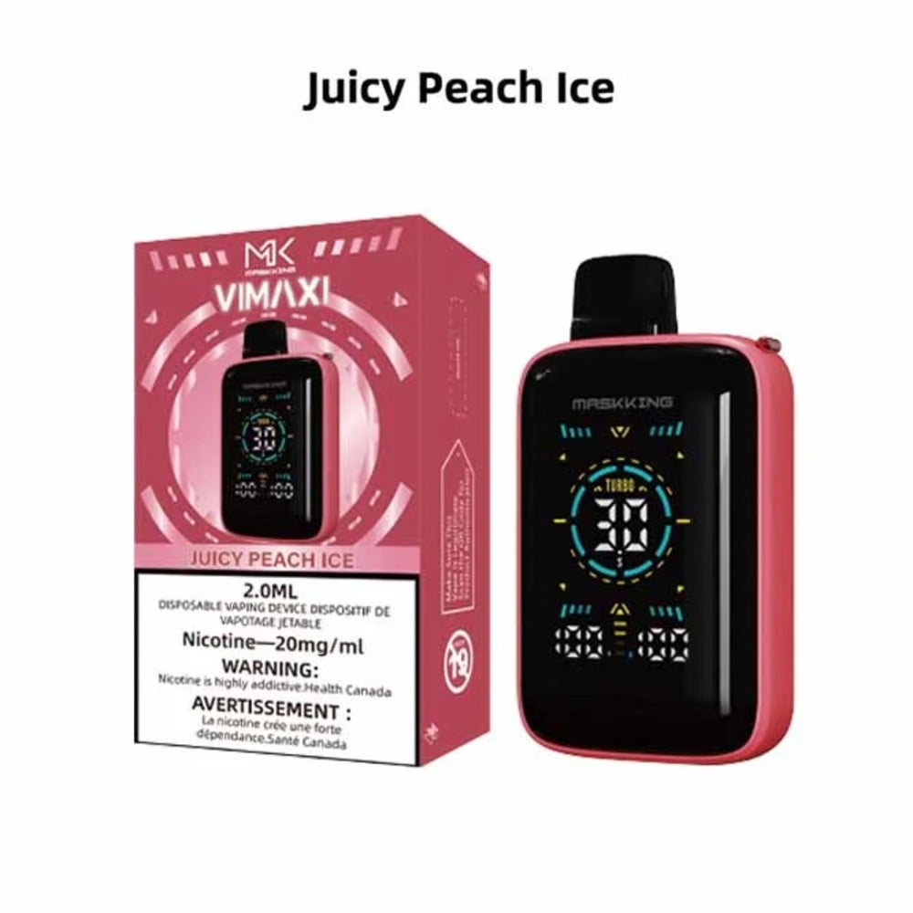 Maskking Vimaxi Disposable - Juicy Peach Ice 20mg | Sweet Frosty Vape wickz vape Maskking Vimaxi Disposable - Juicy Peach Ice 20mg | Sweet Frosty Vape wickz vape