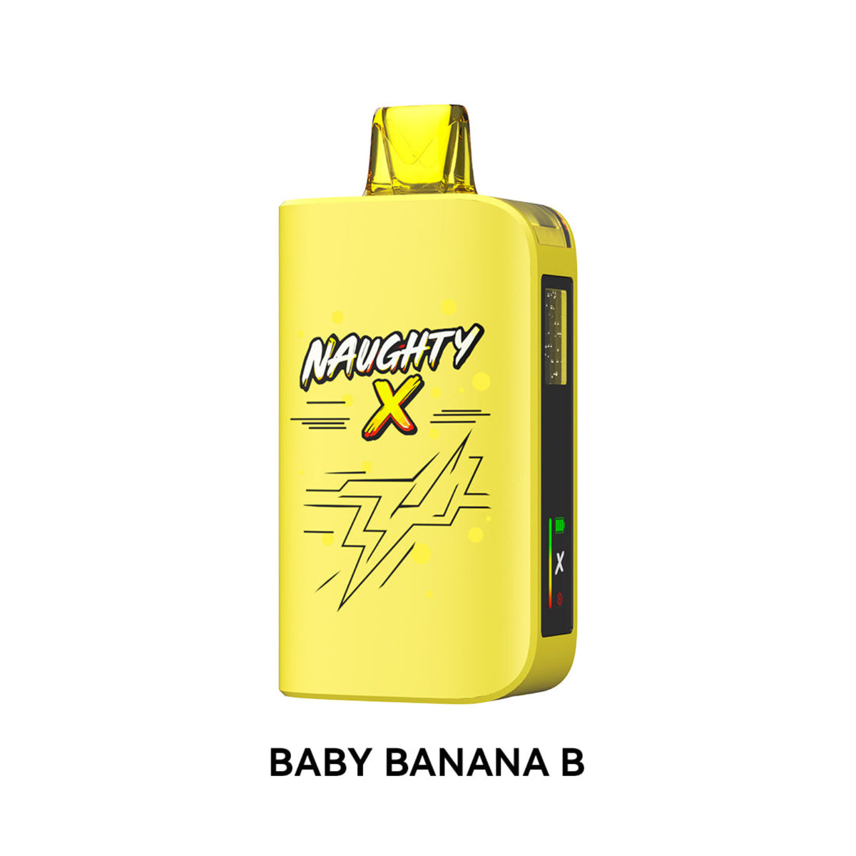 Naughty Bar X Baby Banana B Disposable Vape on a white Background
