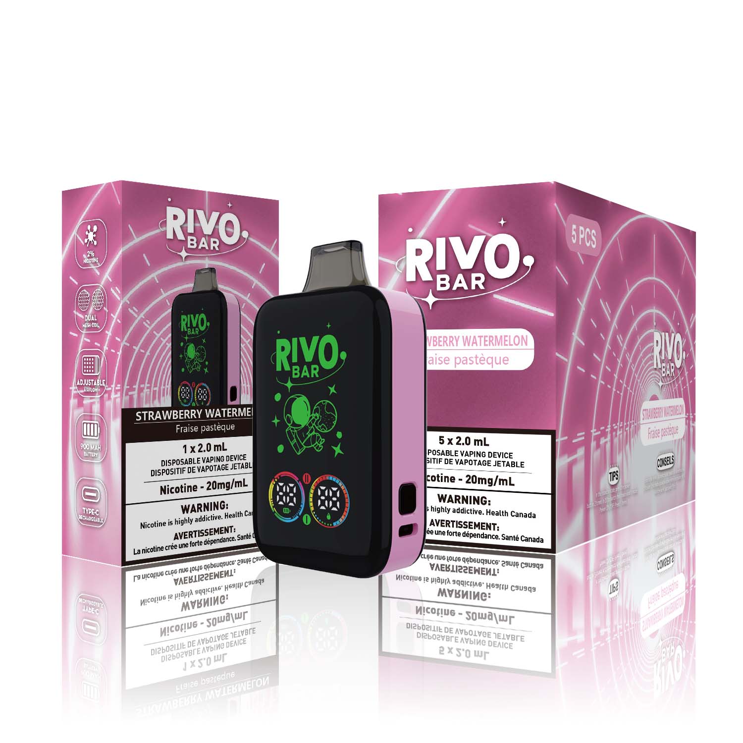 Rivo Bar Strawberry Watermelon Disposable