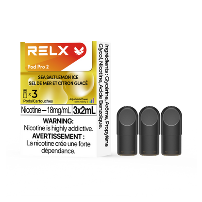 RELX Sea Salt Lemon - Pod Pro 2 - 18mg (3-Pack) 🧂🍋