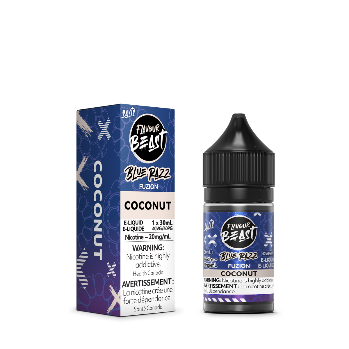 flavour beast blue razz coconut fuzion e-liquid