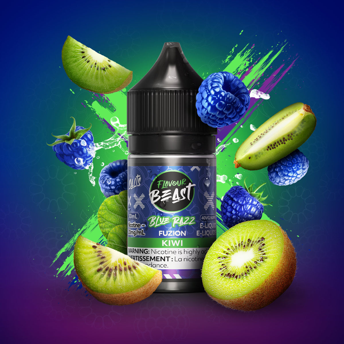 flavour beast blue razz kiwi fuzion e-liquid