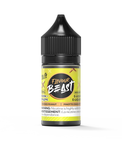 Flavour Beast E-Liquid - Churned Peanut 3mg 30mL bottle, showcasing creamy, roasted peanut flavors.