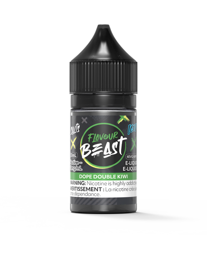 Flavour Beast E-Liquid - Dope Double Kiwi Iced 3mg 30mL bottle, showcasing bold double kiwi flavor with a cool icy finish.