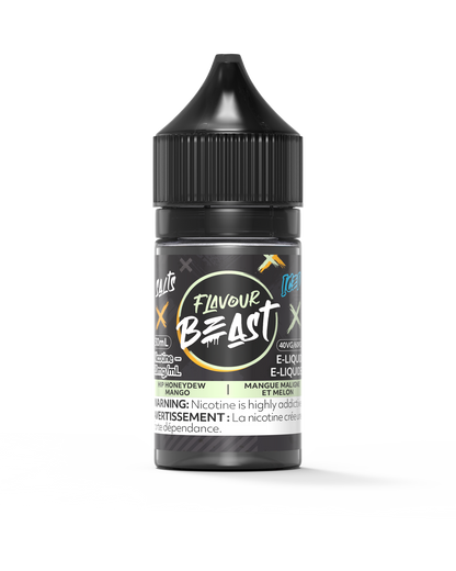 Flavour Beast E-Liquid - Hip Honeydew Mango Iced 3mg 30mL bottle, showcasing juicy honeydew and mango flavors with an icy twist.