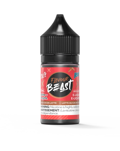 Flavour Beast E-Liquid - Loco Cocoa Latte Iced 3mg 30mL bottle, showcasing rich cocoa and smooth latte flavors with an icy twist.