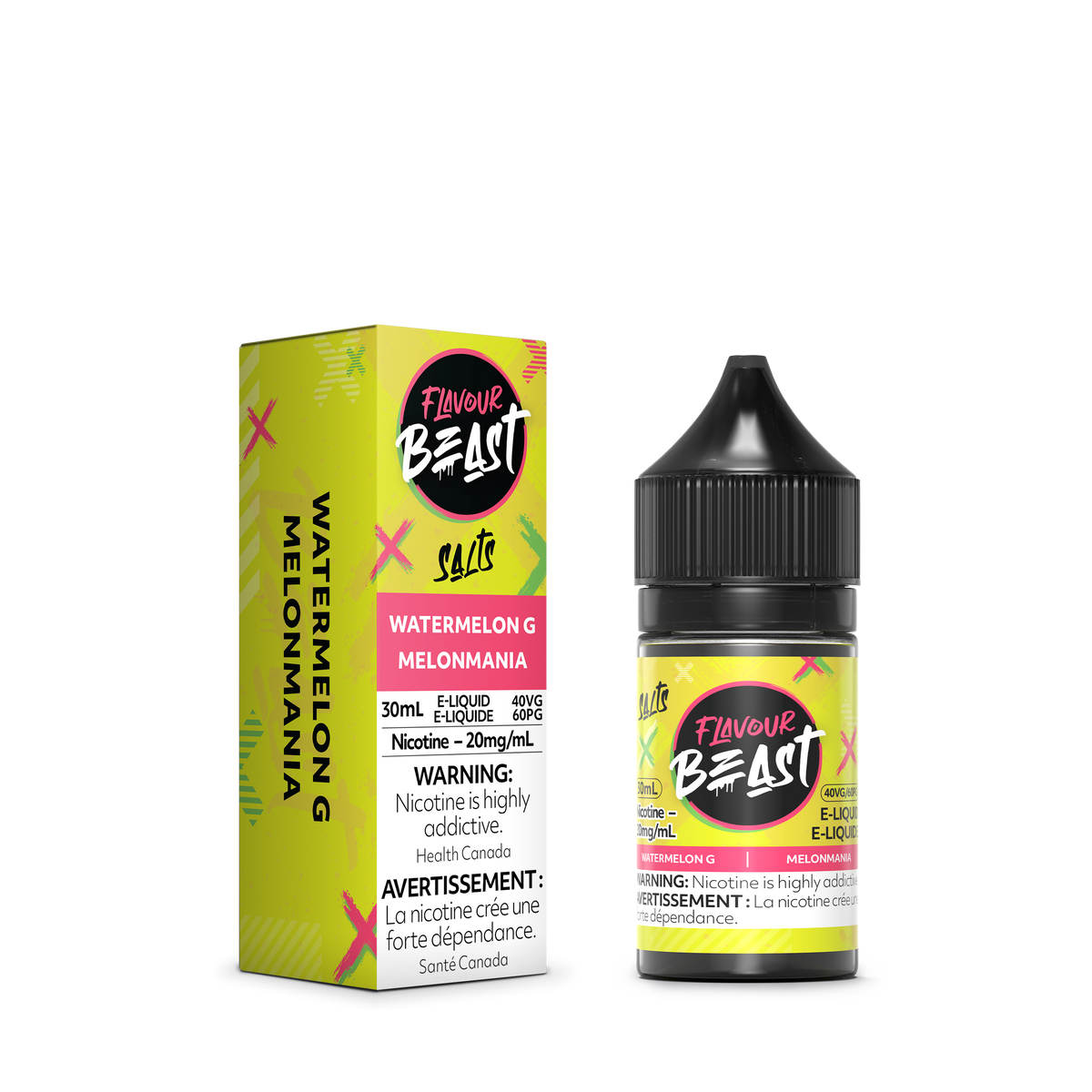 Flavour Beast Watermelon G with fresh watermelon slices, highlighting its sweet, fruity taste.