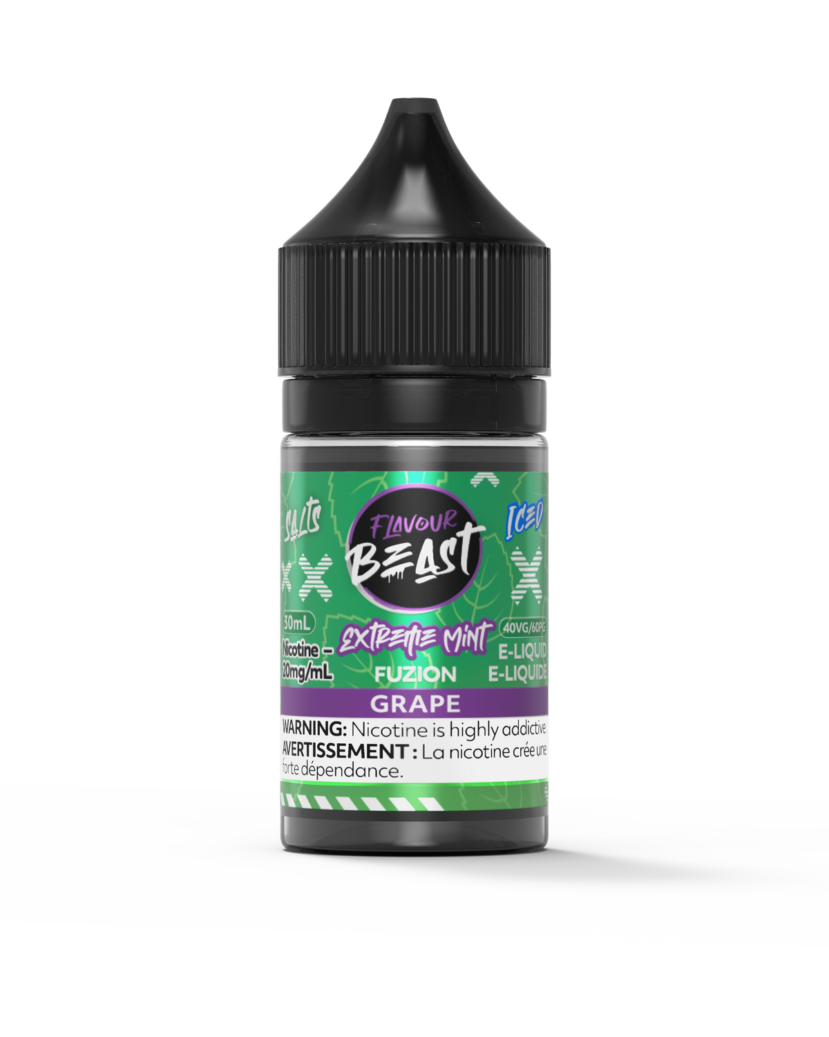 flavour beast extreme mint fuzion grape iced e-liquid 2