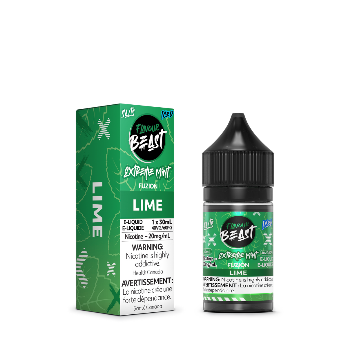 flavour beast extreme mint fuzion lime iced e-liquid 2