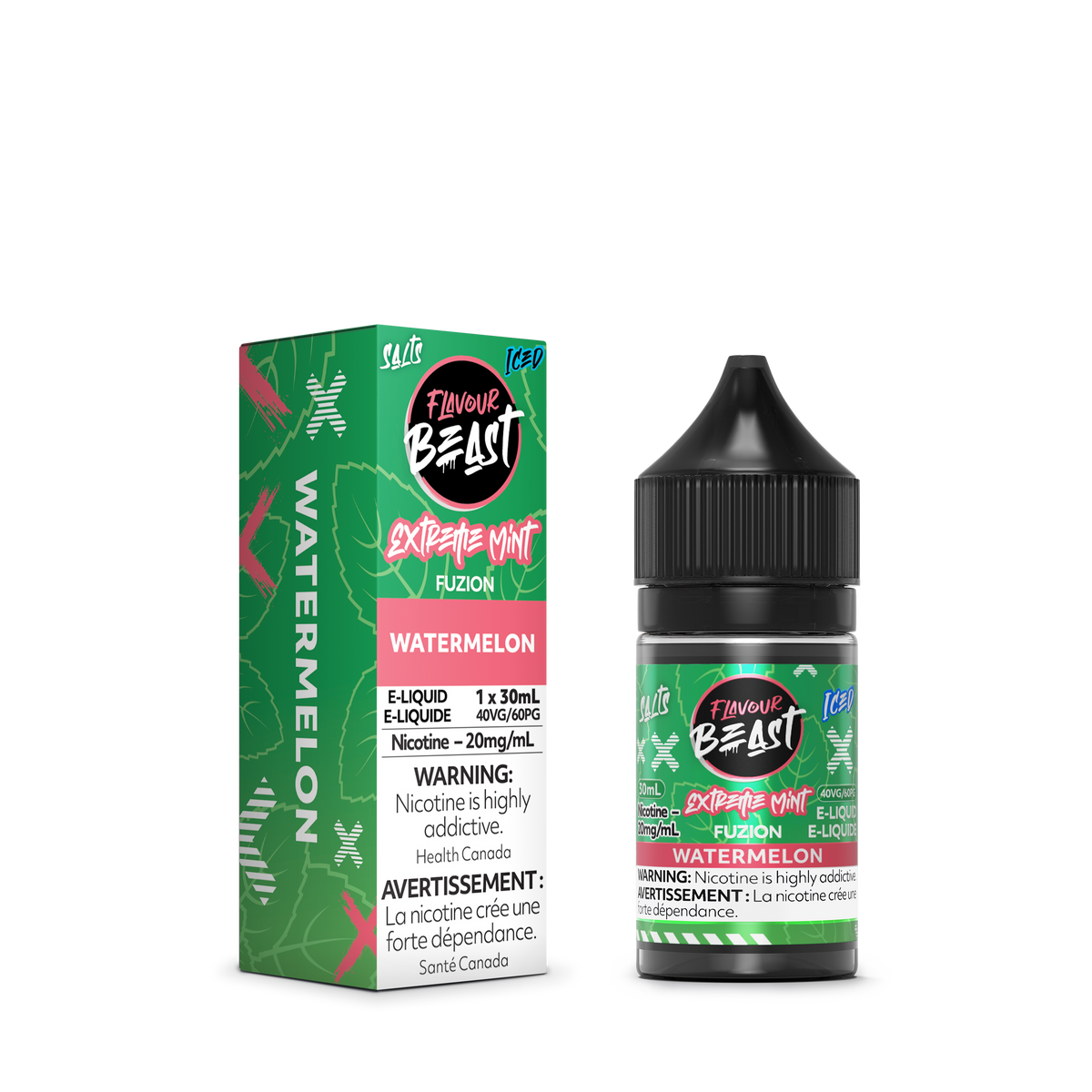 flavour beast extreme mint fuzion watermelon iced e-liquid 3