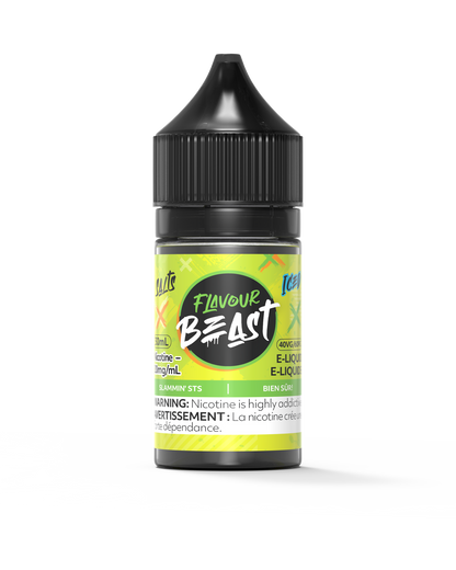 Flavour Beast E-Liquid - Slammin' STS Iced 3mg 30mL bottle, showcasing its bold, fruity flavor with an icy twist.