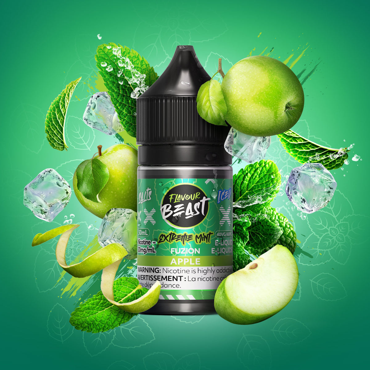 flavour beast extreme mint fuzion apple iced