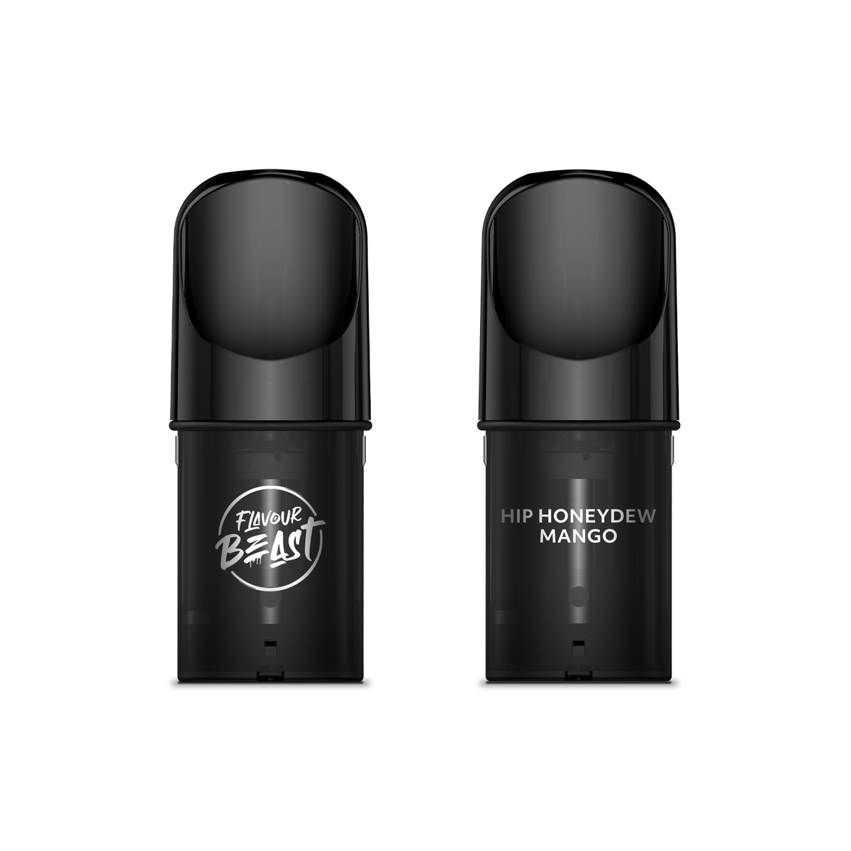 Flavour Beast Pod Pack - Hip Honeydew Mango Iced 3-pack up close, showcasing sleek design and tropical honeydew-mango flavor.