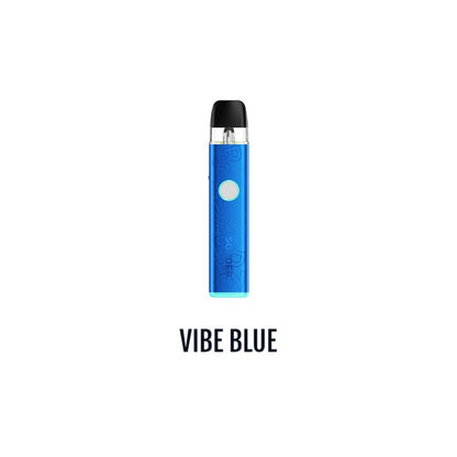 Geekvape Sonder Q 3 Vape device with a black mouthpiece and a light blue button, shown on a white background with the text 'VIBE BLUE' underneath.