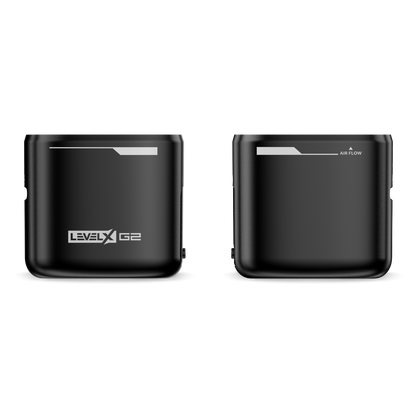 Front and Back Vape Device LEVEL X G2 branding on a white background