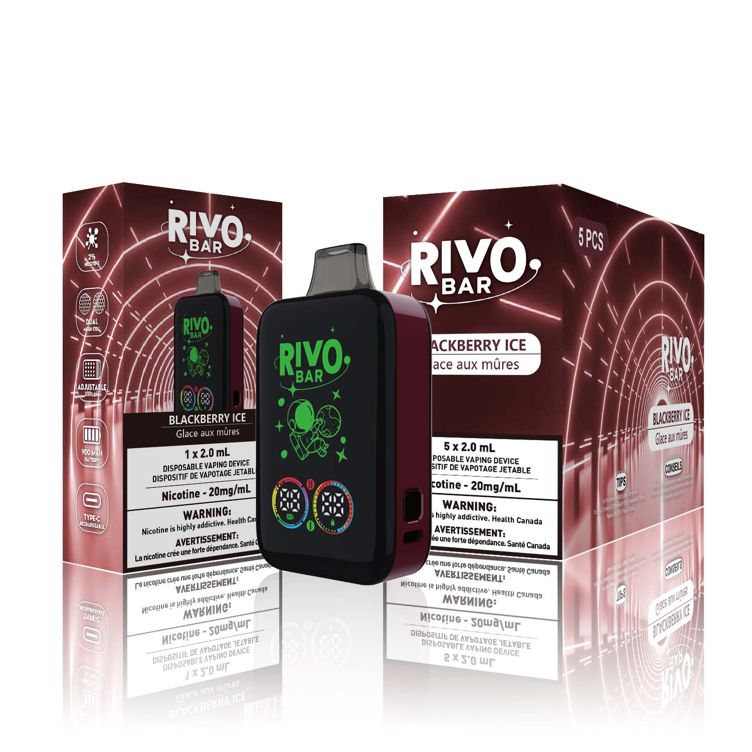 Rivo Bar Blackberry Ice Disposable