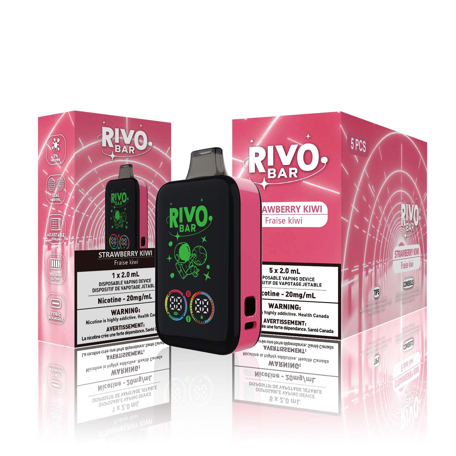 Rivo Bar Strawberry Kiwi Disposable