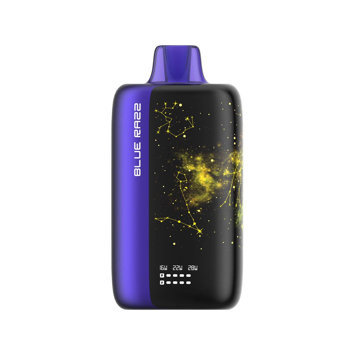 Rivo Bar Blue Razz Vape device with starry night design on a white background