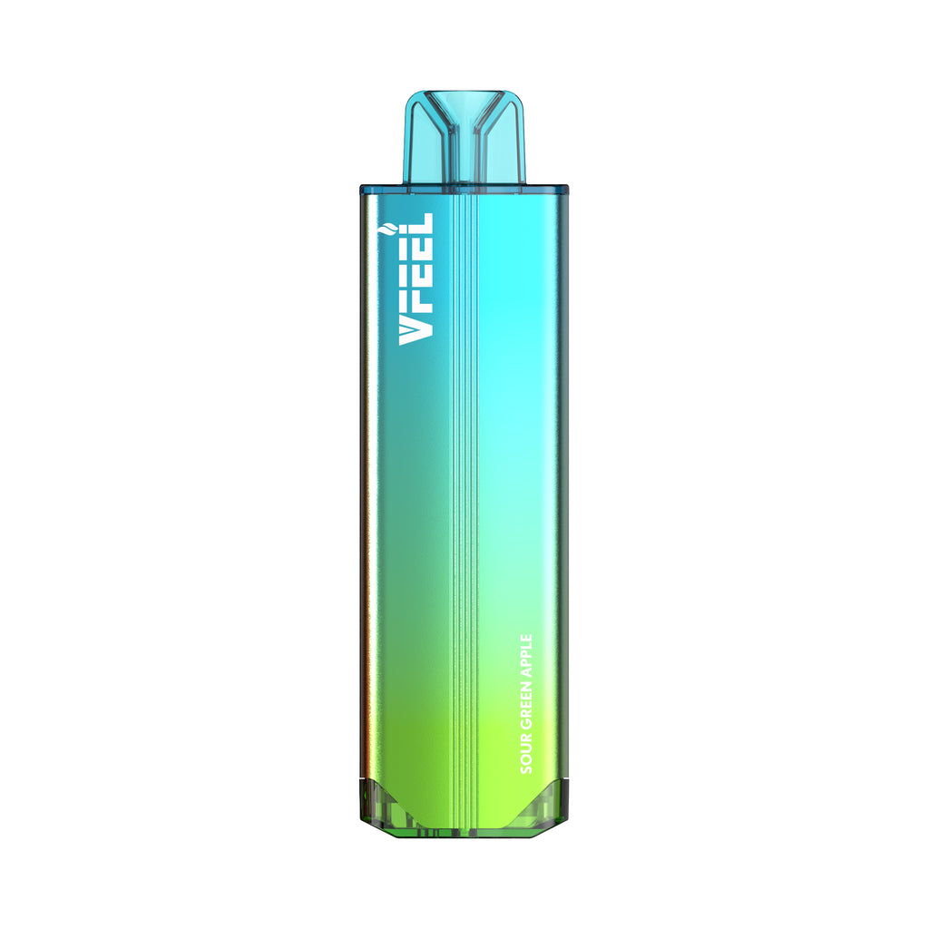 VFEEL V1 Sour Green Apple device up close, showcasing sleek design and bold green apple flavor.