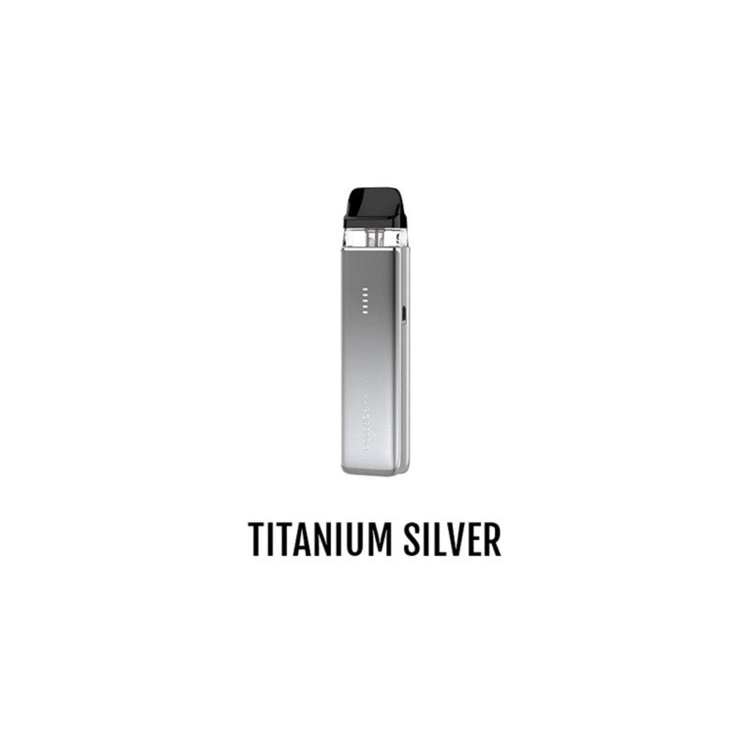 Vaporesso Xros 6 Mini Vape device in titanium silver color on a white background