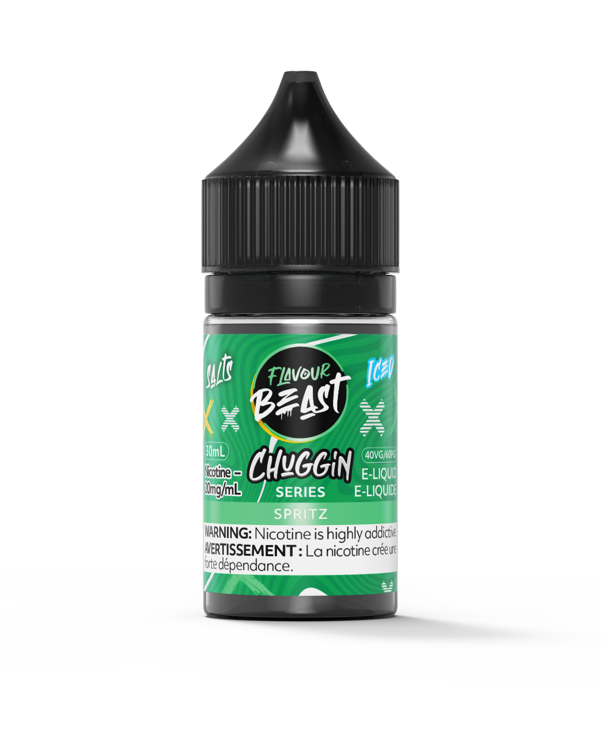 Flavour Beast Chuggin - Spritz 3mg 30mL bottle, showcasing its crisp and fizzy citrus soda flavor.