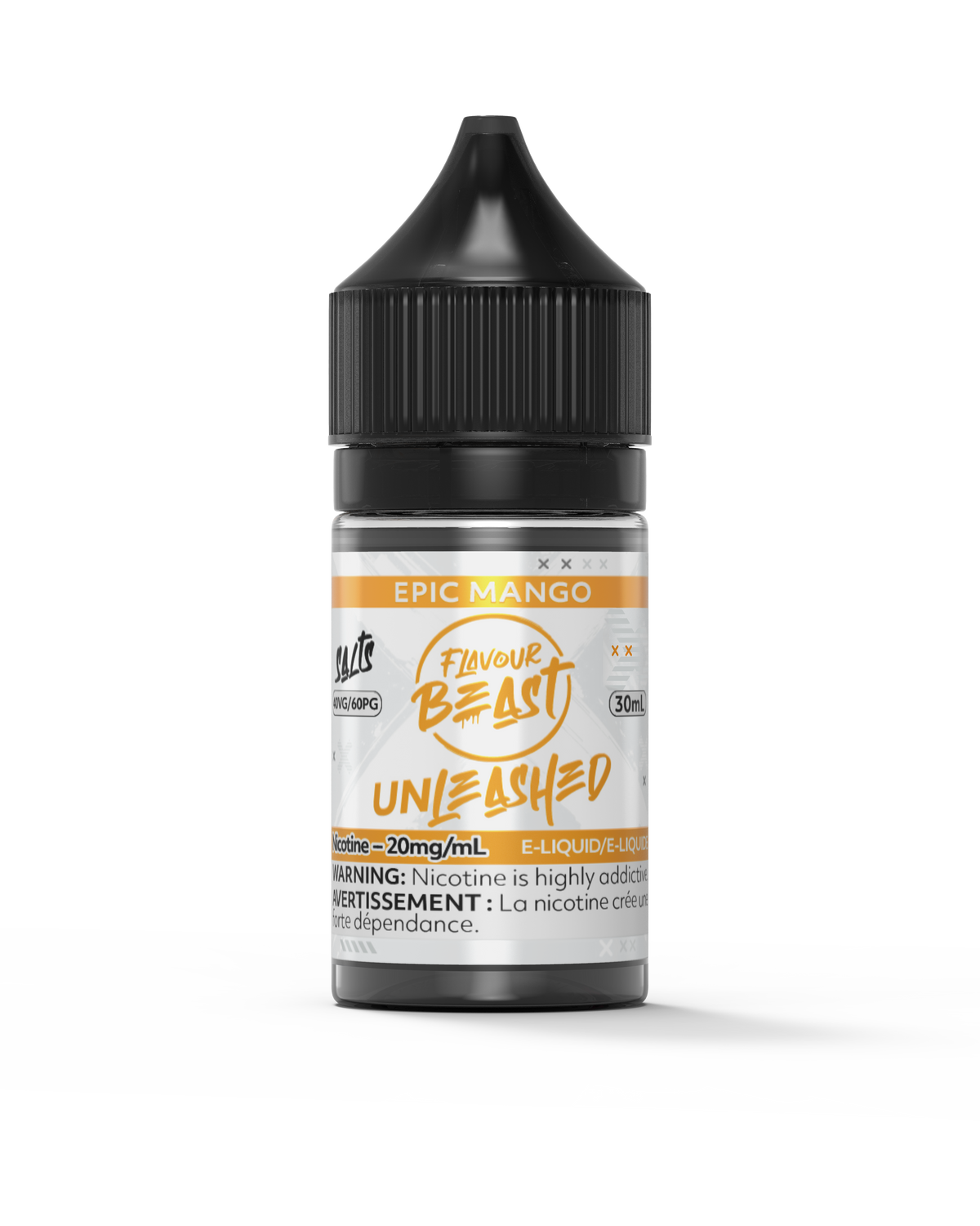 Flavour Beast Unleashed - Epic Mango 3mg 30mL bottle, showcasing its tropical, juicy mango flavor.