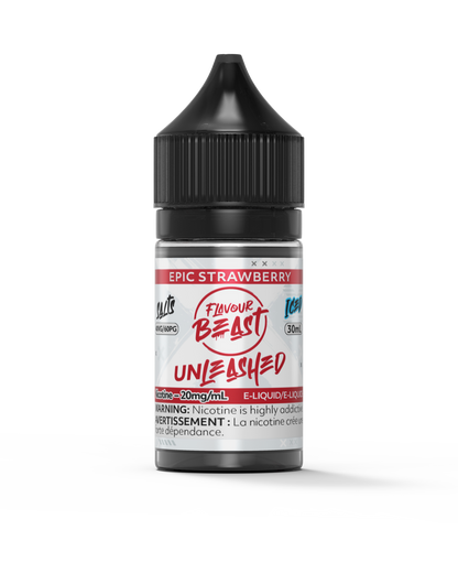 Flavour Beast Unleashed - Epic Strawberry 3mg 30mL bottle, showcasing its sweet and juicy strawberry flavor.