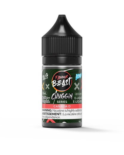 Flavour Beast Chuggin - Canada D 3mg 30mL bottle, showcasing its crisp ginger ale flavor.