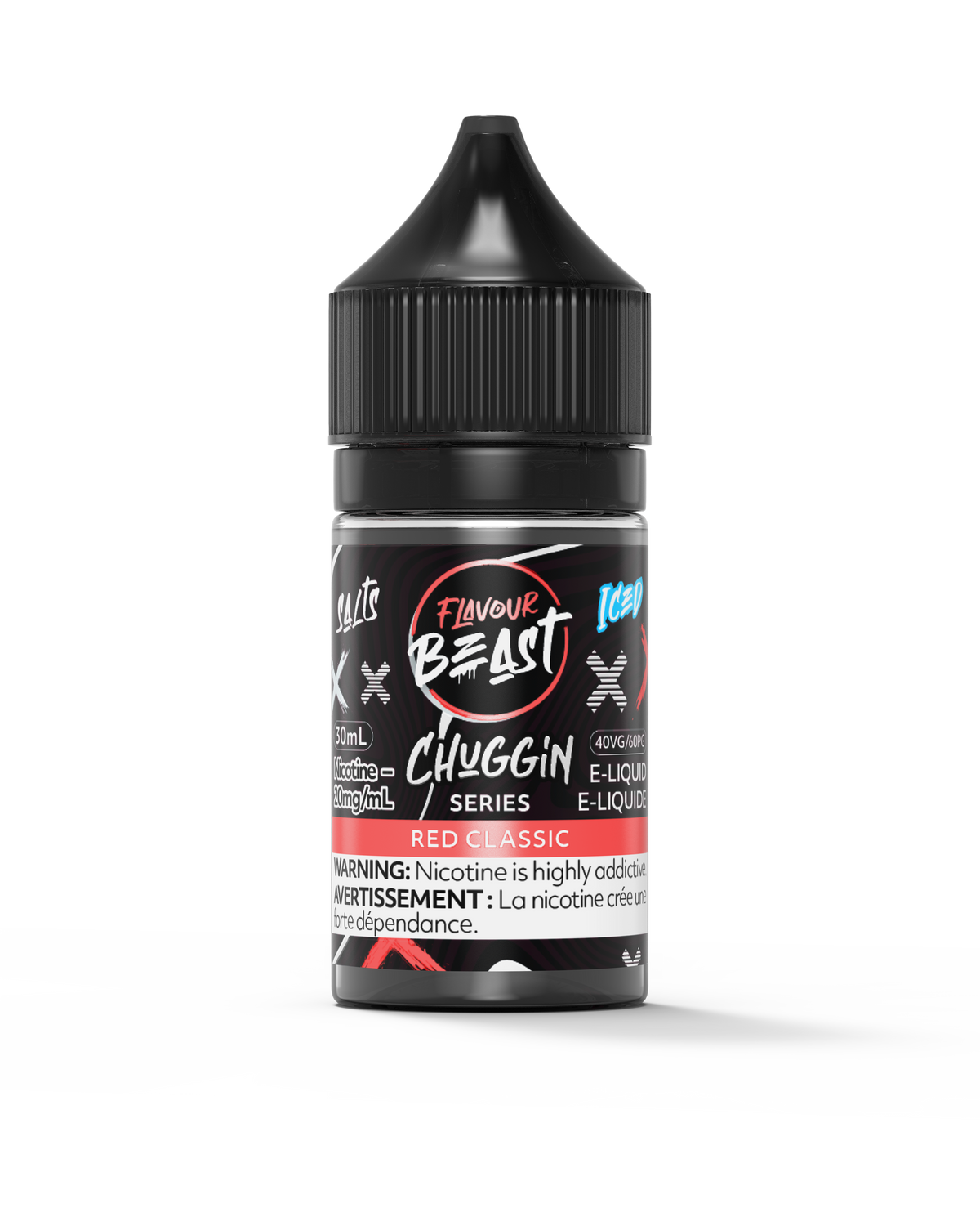 Flavour Beast Chuggin - Red Classic 3mg 30mL bottle, showcasing its bold and fizzy cola soda flavor.