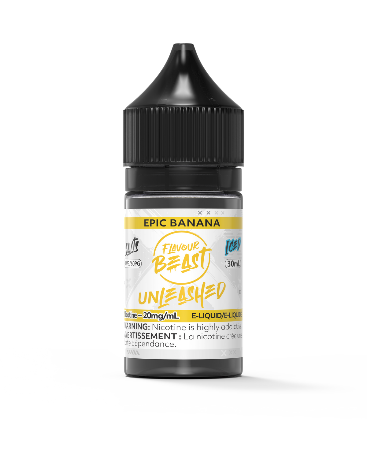 Flavour Beast Unleashed - Epic Banana 3mg 30mL bottle, showcasing its sweet, creamy banana flavor.