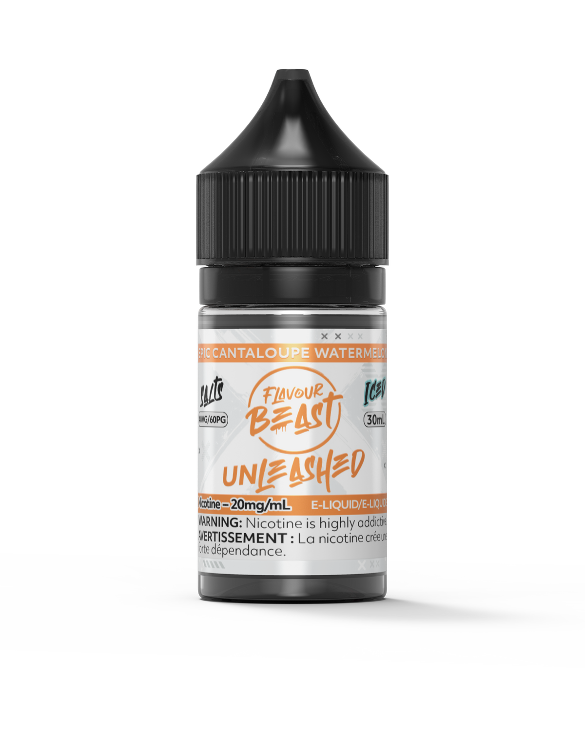 Flavour Beast Unleashed - Epic Cantaloupe Watermelon 3mg 30mL bottle, showcasing its juicy cantaloupe and refreshing watermelon flavor.