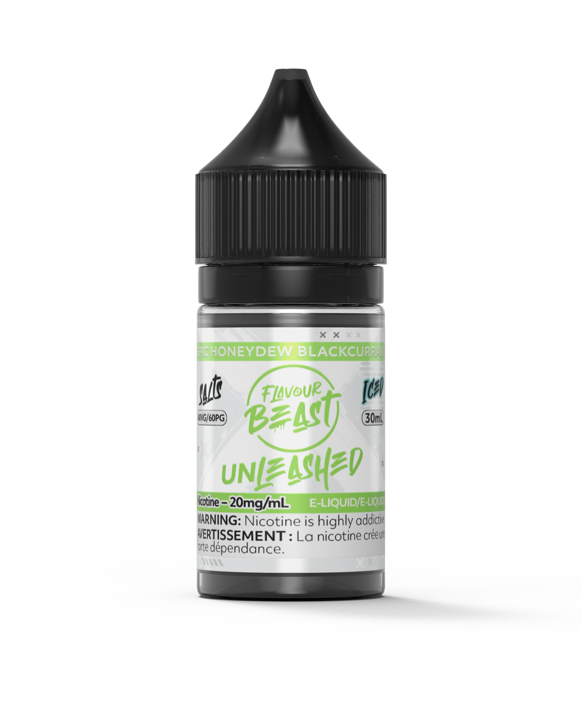 Flavour Beast Unleashed - Epic Honeydew Blackcurrant 3mg 30mL bottle, showcasing its refreshing honeydew and tart blackcurrant flavor.