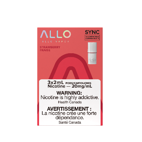 Allo Sync Replacement Pod Pack Strawberry 3/pk