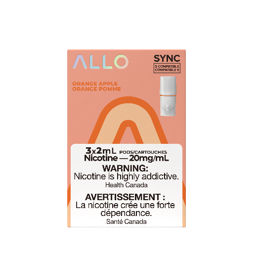 Allo Sync Replacement Pod Pack Orange Apple 3/pk