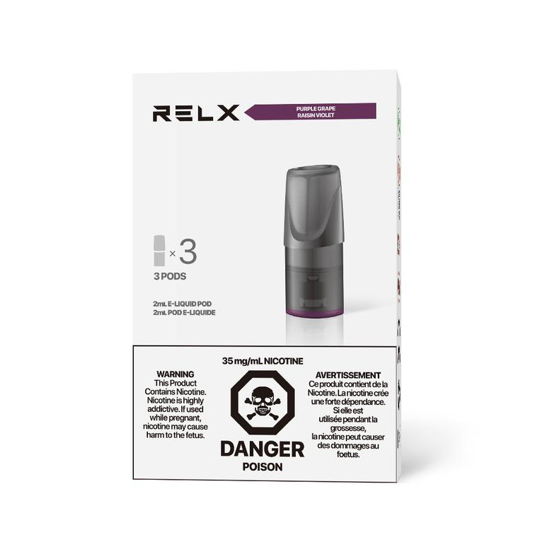 Relx Classic Replacement Pods 3/pk Purple Grape ( Tangy Purple ) 18mg