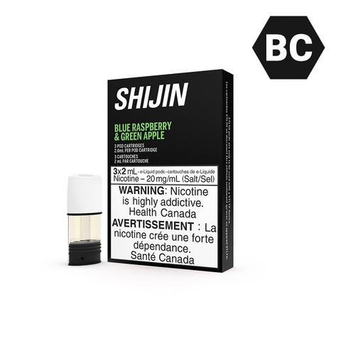 Stlth Replacement Pod Pack 3/pk Shijin Blue Raspberry & Green Apple