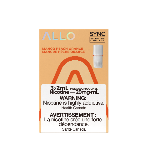 Allo Sync Replacement Pod Pack Mango Peach Orange 3/pk